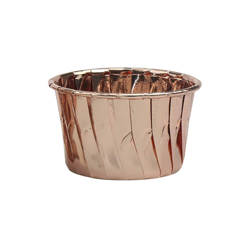 Caissettes Cupcake en Papier Aluminium Métalisé Champagne / Or