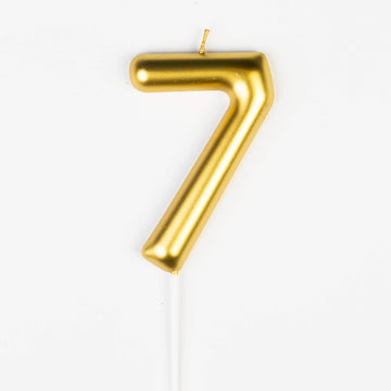Bougie d’Anniversaire Chiffre 7 Dorée – Grand Format