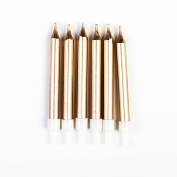 Bougies Cuivrées Métalliques – Petit Format – Pack de 6