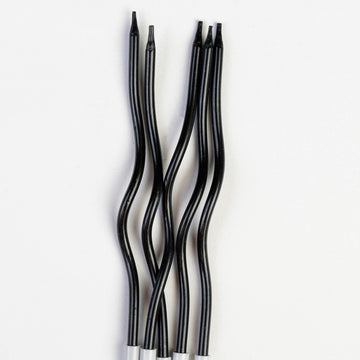 Bougies Torsadées Noires Élégantes – Pack de 6