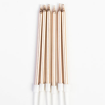 Bougies Cuivrées Métalliques – Moyen Format – Pack de 6
