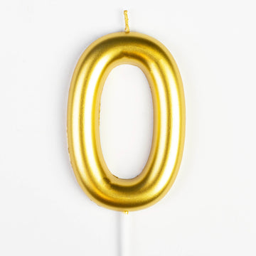 Bougie d’Anniversaire Chiffre 0 Dorée – Grand Format