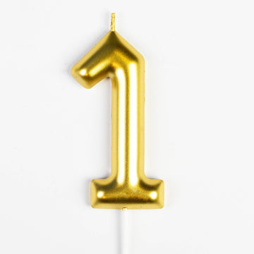 Bougie d’Anniversaire Chiffre 1 Dorée – Grand Format