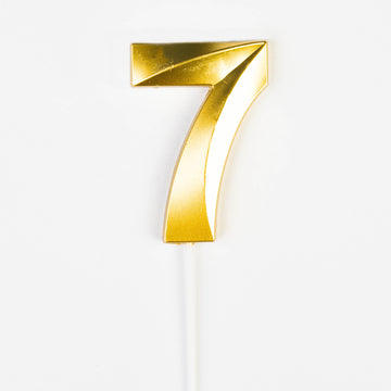 Bougie d’Anniversaire Chiffre 7 Dorée – Petit Format