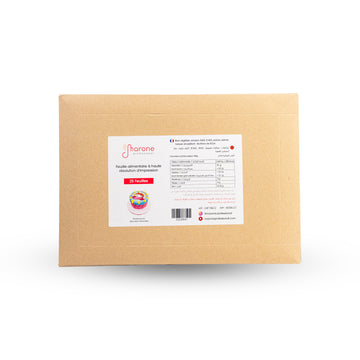 Feuille alimentaire à haute résolution d'impression