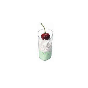 Verrine cylindrique à base triangulaire avec angles arondis