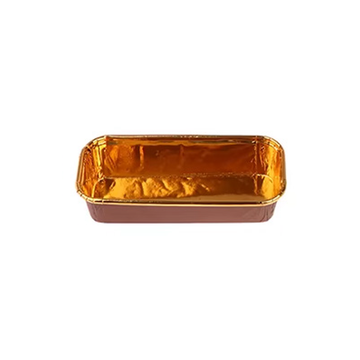 Moule rectangulaire papier aluminium Marron / Or