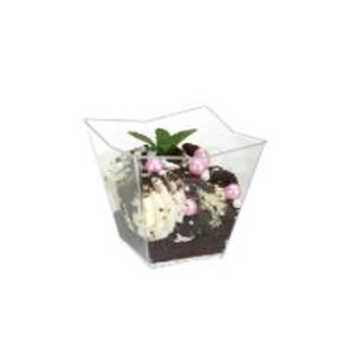 Verrine conique inversé à section carrée