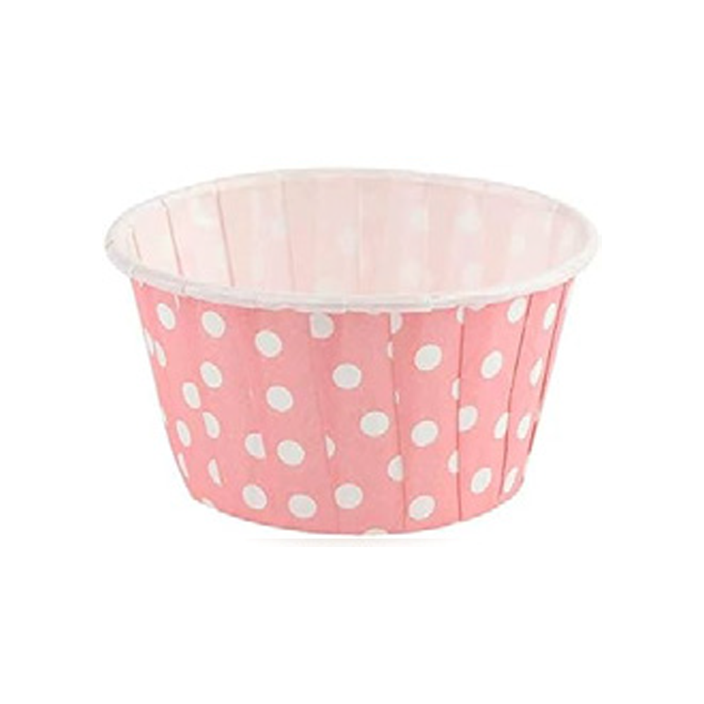 Caissettes Cupcake en Papier Rose Motif Points