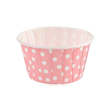 Caissettes Cupcake en Papier Rose Motif Points