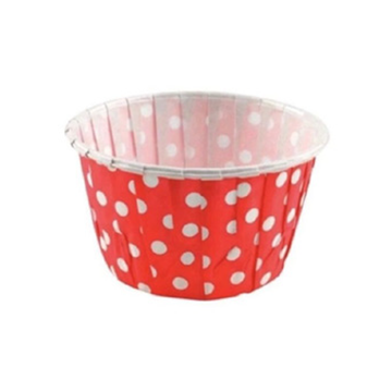 Caissettes Cupcake en Papier Rouge Motif Points