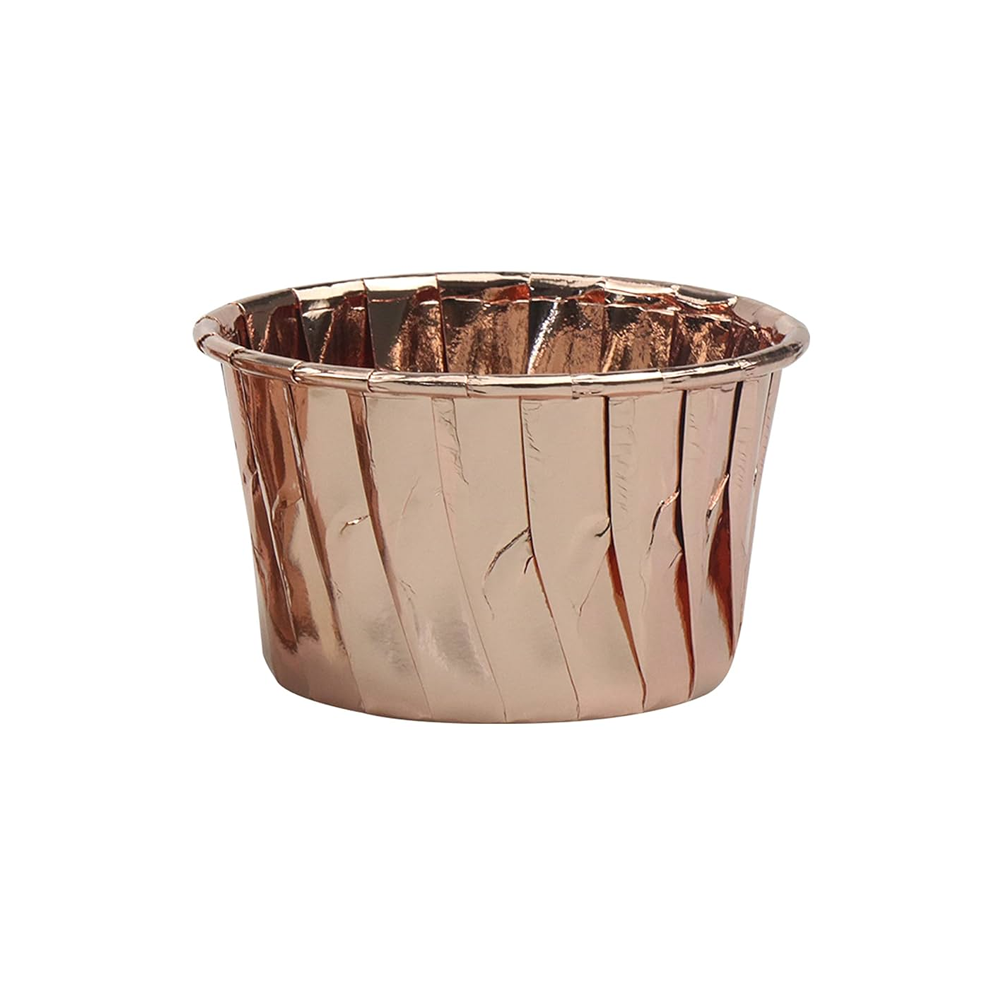 Caissettes Cupcake en Papier Aluminium Métalisé Champagne / Or