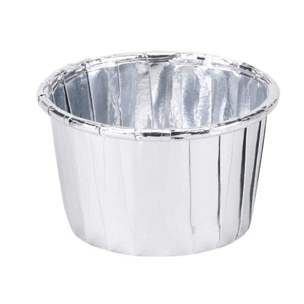 Caissettes Cupcake en Papier Aluminium Métalisé Argenté