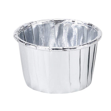 Caissettes Cupcake en Papier Aluminium Métalisé Argenté
