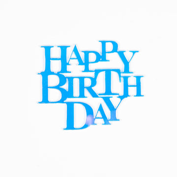 Happy Birthday Typographie Bleue (bleu, lettres épaisses et modernes)