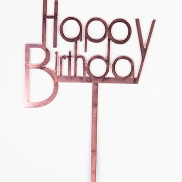 Happy Birthday Rectangulaire Rose (rose avec un cadre rectangulaire)