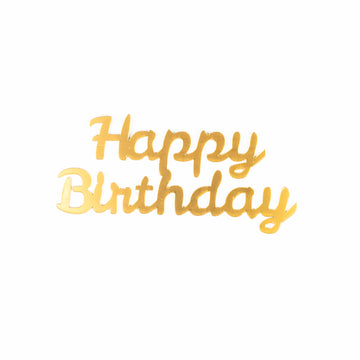 Happy Birthday Classique Doré (doré, écriture droite)