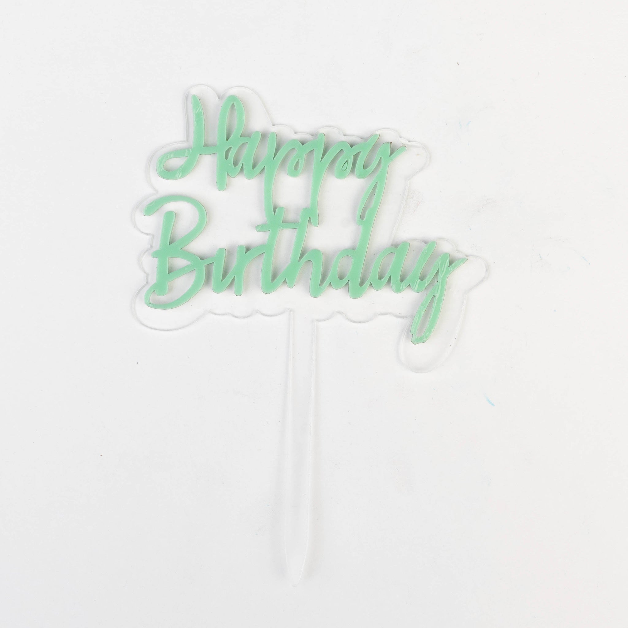 Happy Birthday Vert Pastel (vert pastel avec une police douce)
