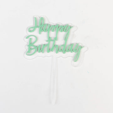 Happy Birthday Vert Pastel (vert pastel avec une police douce)