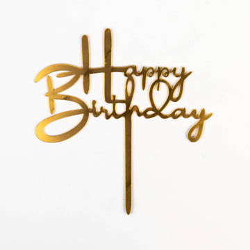 Happy Birthday Luxe Doré (doré, typographie raffinée)