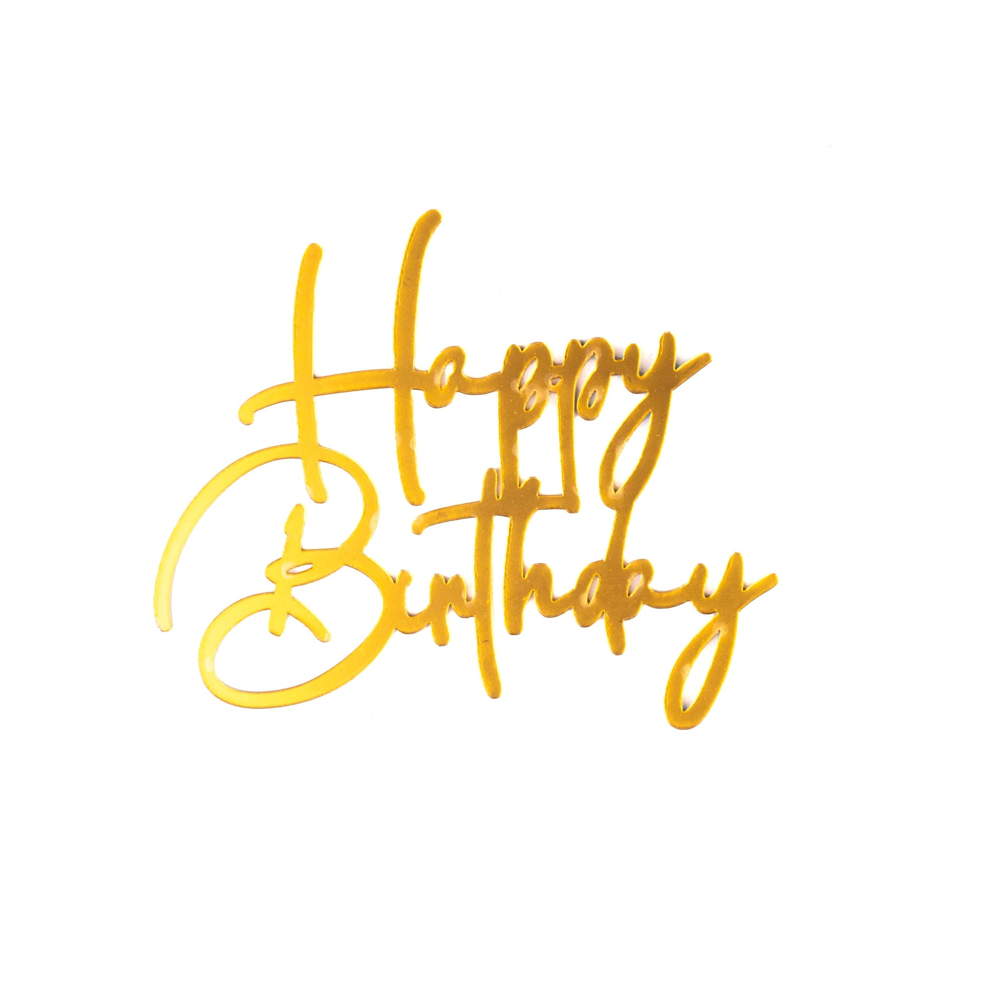 Happy Birthday Raffiné Doré (doré, écriture manuscrite avec un effet chic)