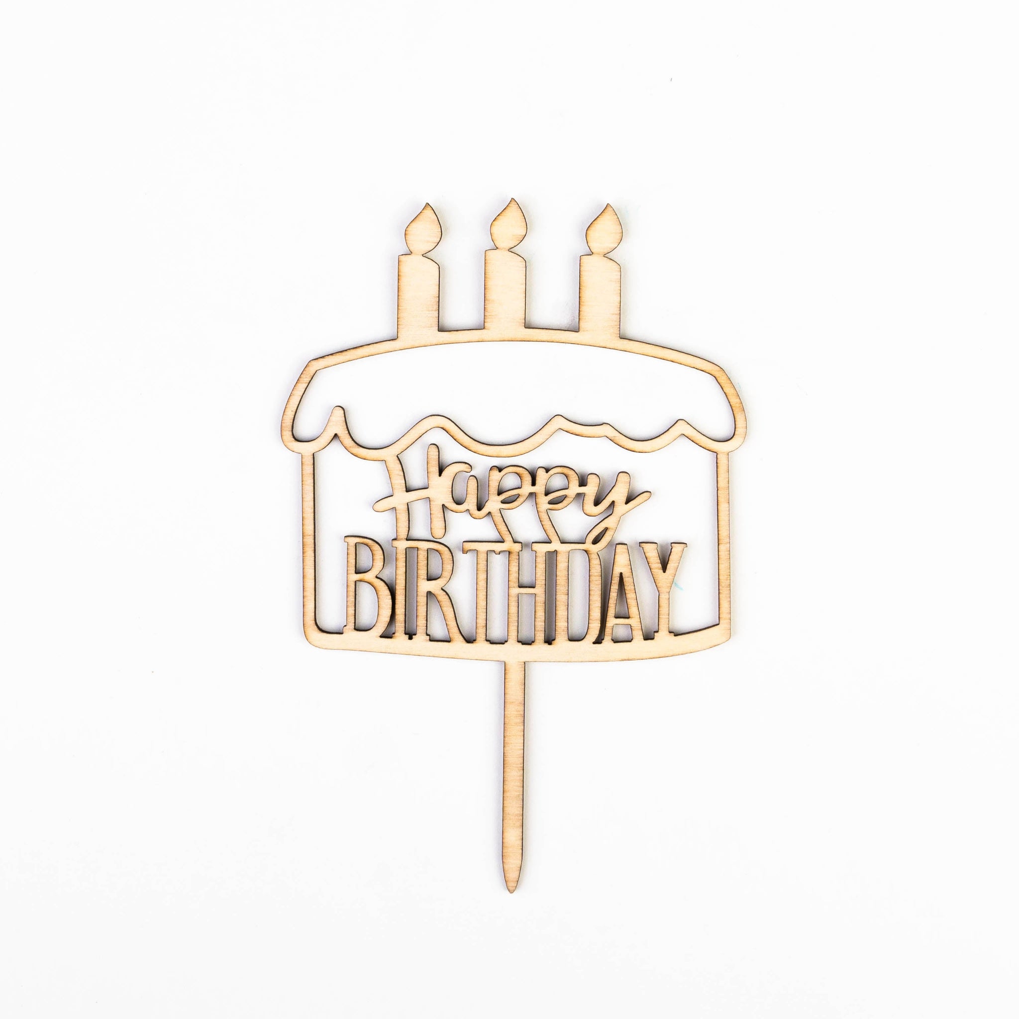 Happy Birthday Gâteau à Bougies (forme de gâteau avec des bougies)