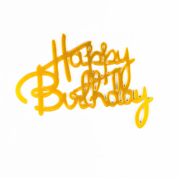 Happy Birthday Calligraphie Doré (doré, écriture cursive élégante)