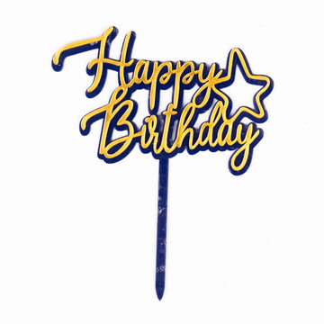 Happy Birthday Étoile Dorée (doré avec des étoiles)