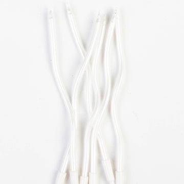 Bougies Torsadées Blanches Élégantes – Pack de 6