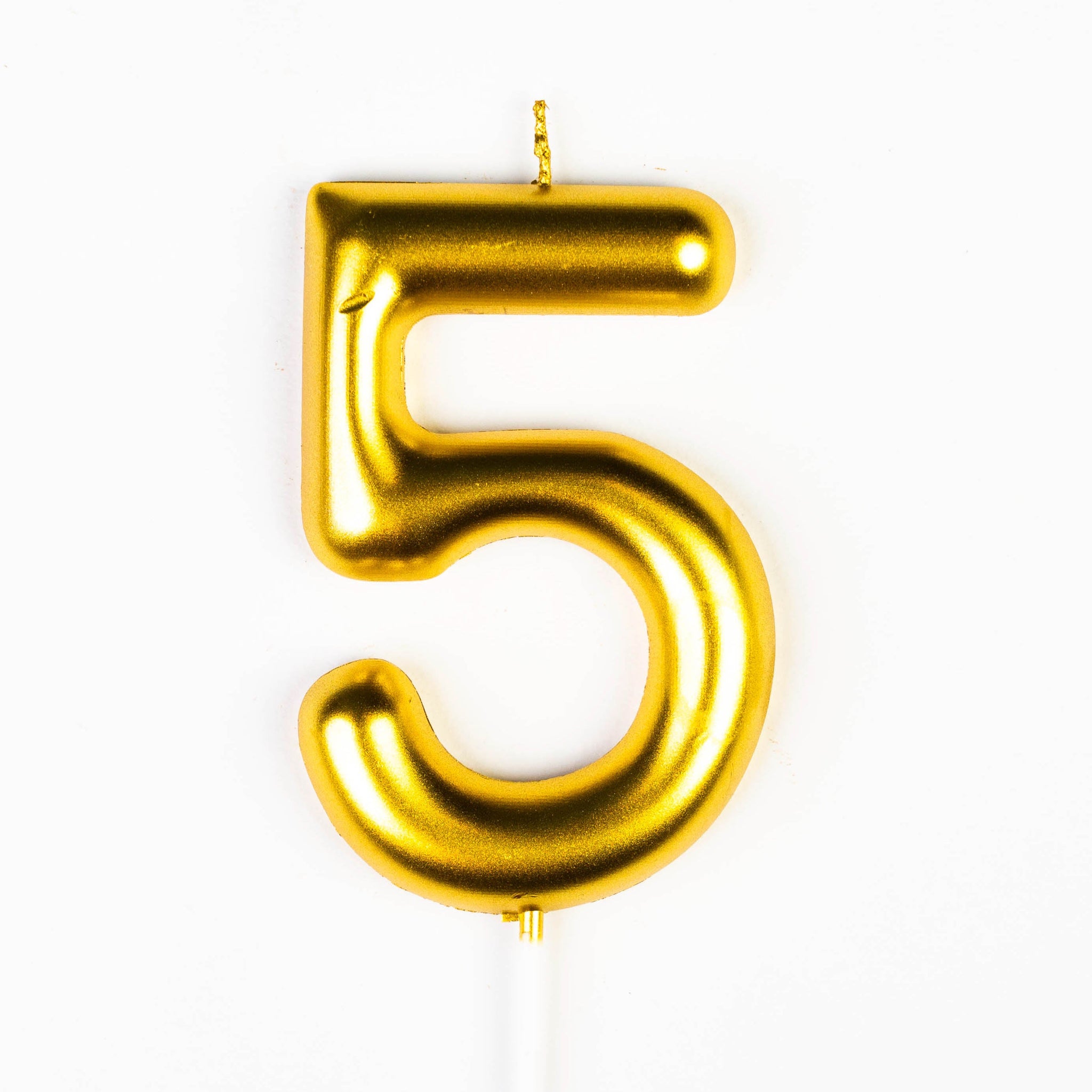 Bougie d’Anniversaire Chiffre 5 Dorée – Grand Format