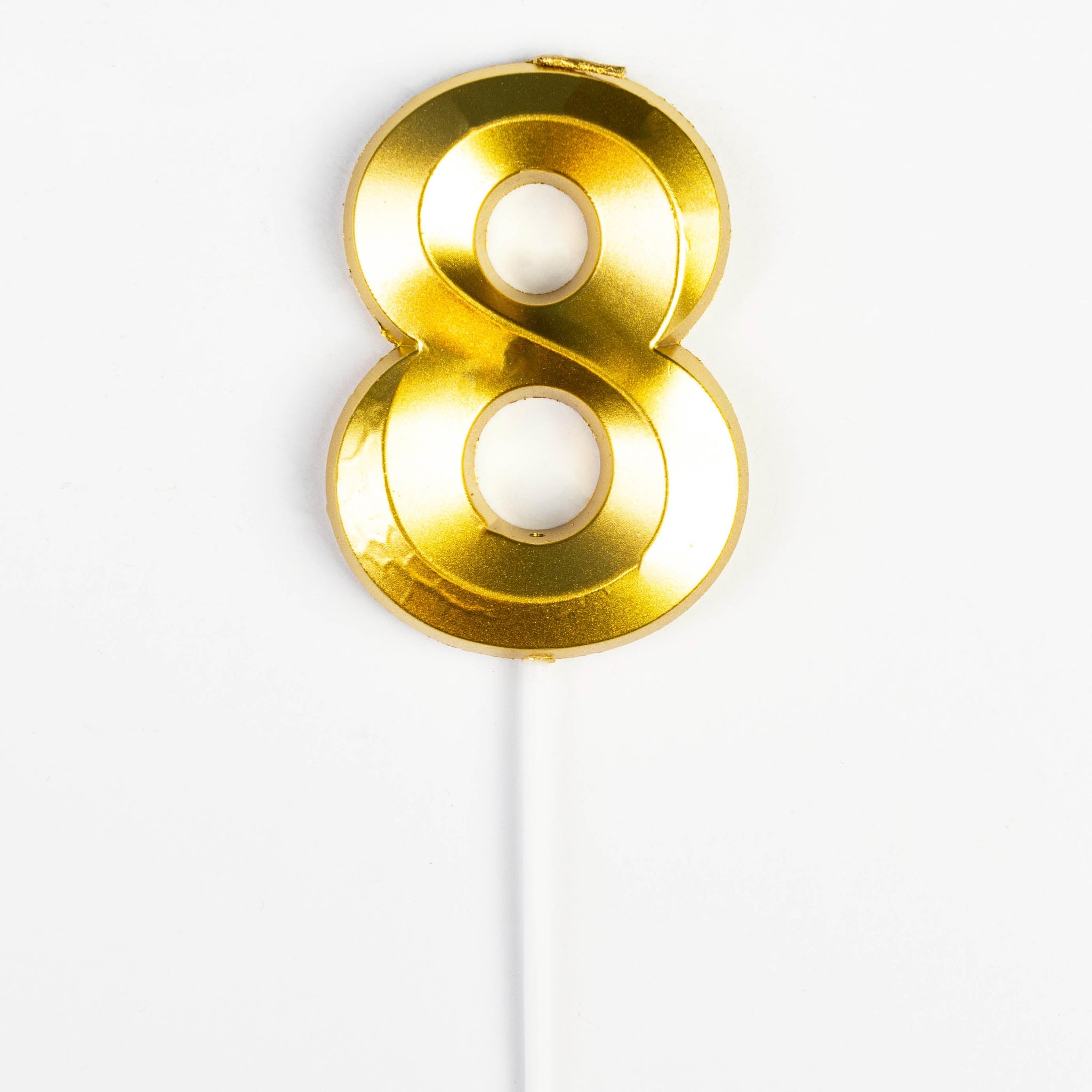 Bougie d’Anniversaire Chiffre 8 Dorée – Petit Format
