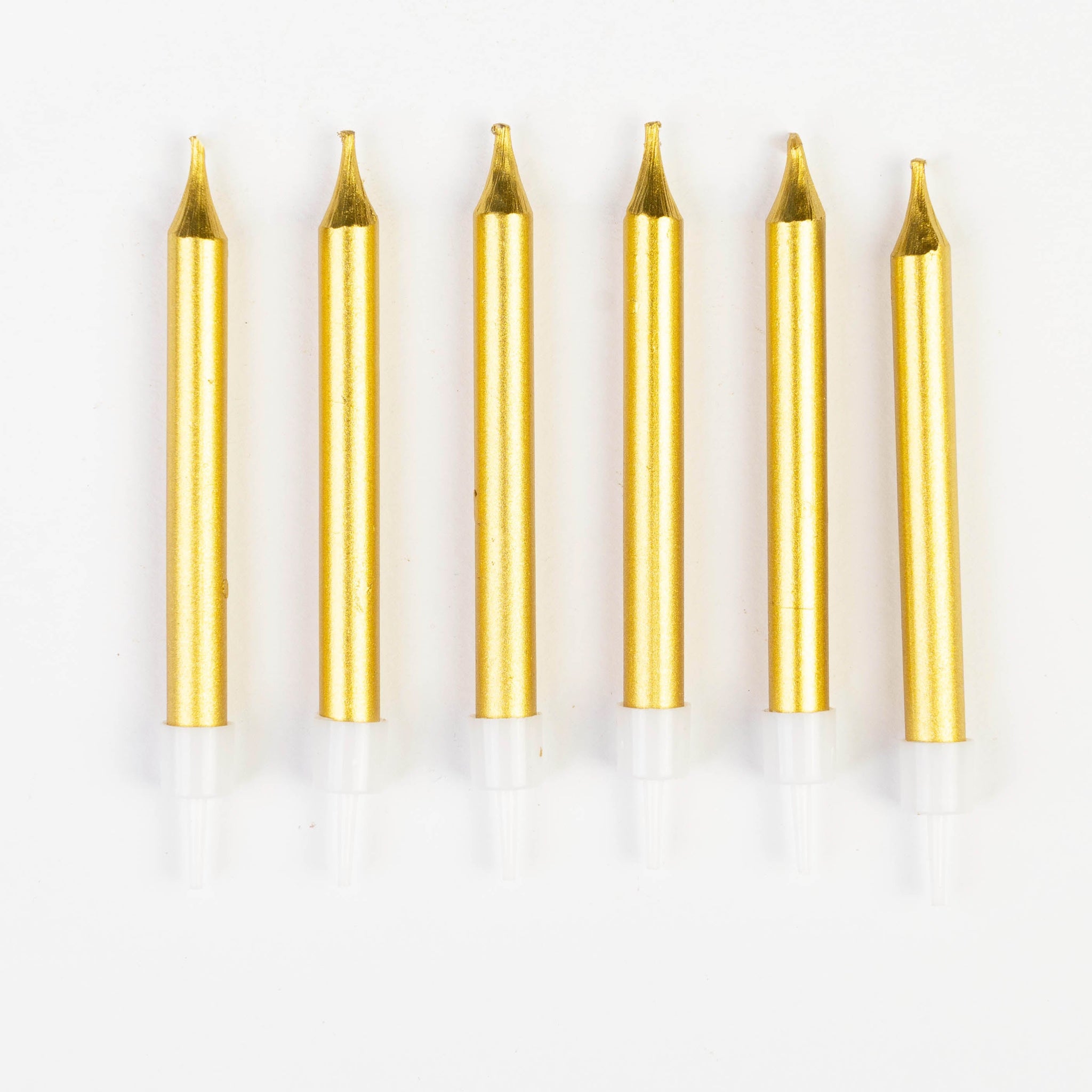 Bougies Dorées Classiques – Petit Format – Pack de 6