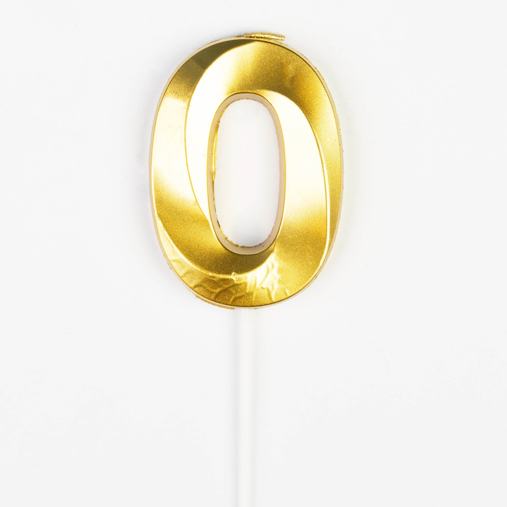 Bougie d’Anniversaire Chiffre 0 Dorée – Petit Format