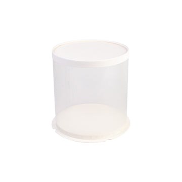 Boîte à gâteau cylindrique blanche