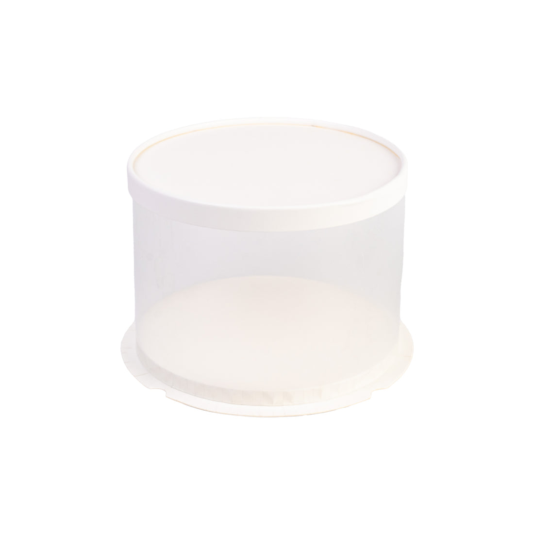Boîte à gâteau cylindrique blanche