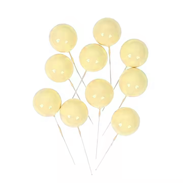 Boules Décoratives Jaune Pastel