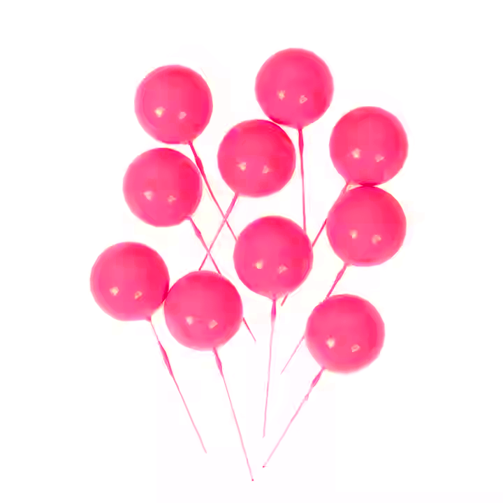 Boules Décoratives Rose Fuchsia