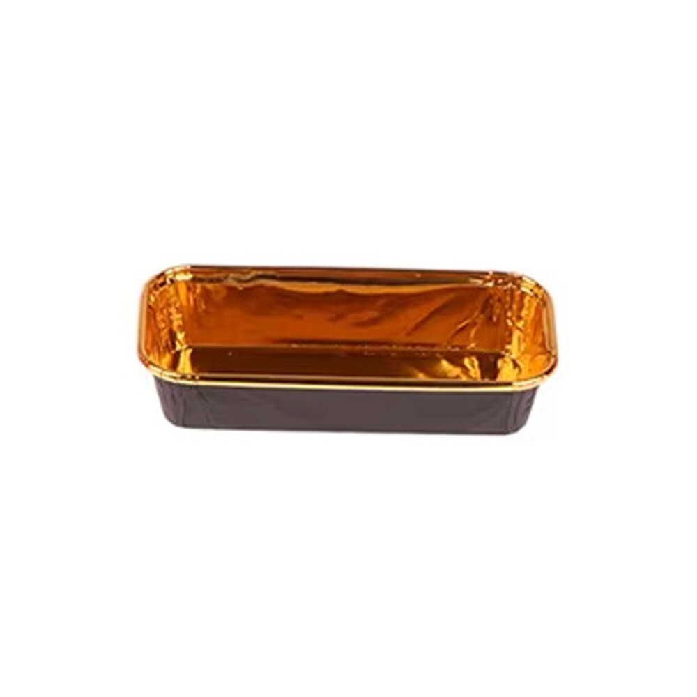 Moule rectangulaire papier aluminium Noir / Or