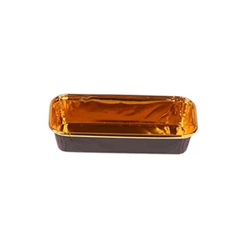 Moule rectangulaire papier aluminium Noir / Or