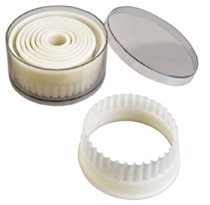 Emporte pièce rond cannelé 9 pièces
