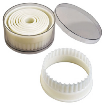 Emporte pièce rond cannelé 9 pièces