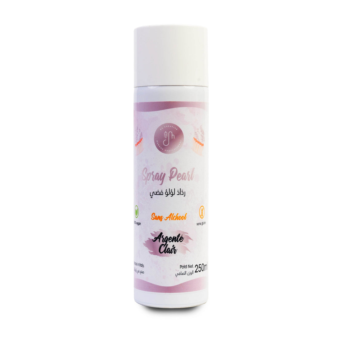 Colorant Alimentaire en Spray Pearl Argenté Clair