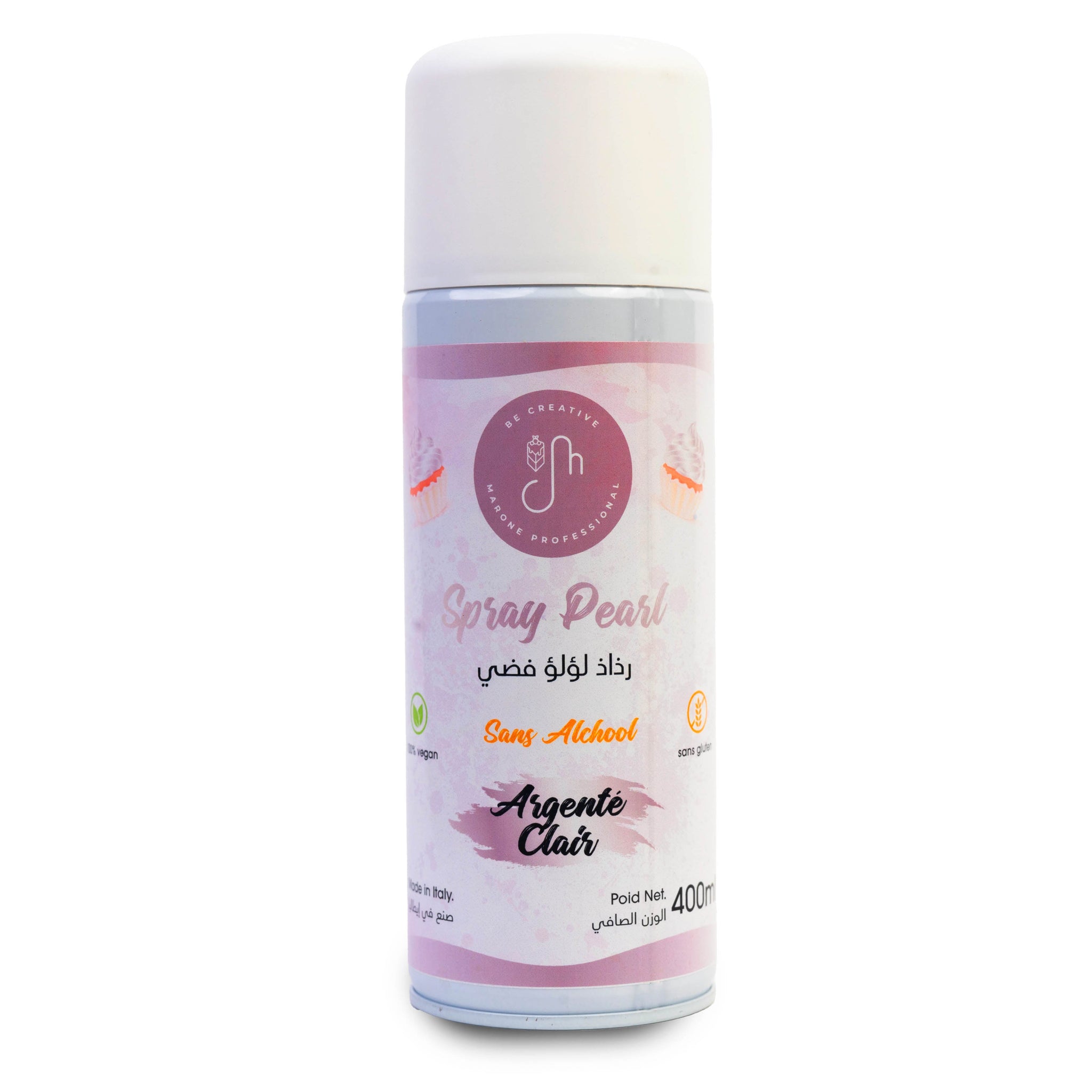 Colorant Alimentaire en Spray Pearl Argenté Clair